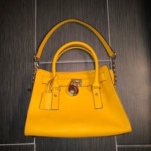 Micheal Kors Hamilton Yellow Bag